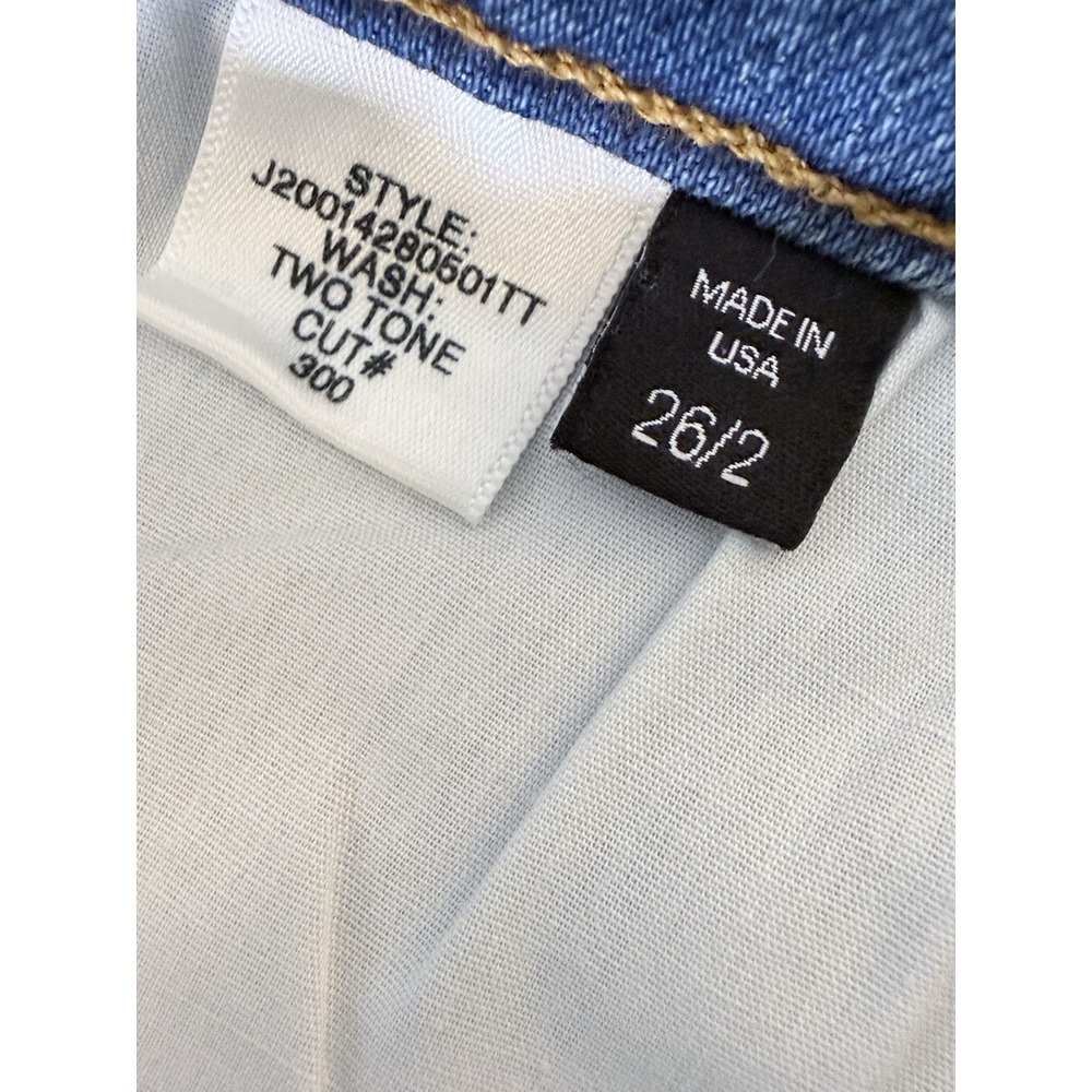 Veronica Beard Kiley High Rise Wide Leg Button Fly Jeans in Two Tone Size 26x34 - Picture 12 of 13